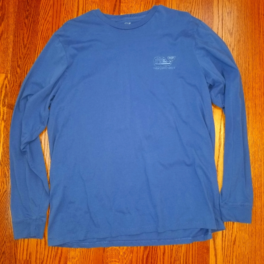 Vineyard Vines Men's American Flag Long Sleeve Shirt